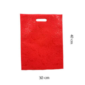 BOLSA EXPO ROJO FLOREADO