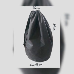 Bolsa Costal Negro con Cordón Negro Spunbond