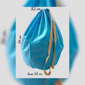 Bolsa Costal Lavandería Azul Cordón Dorado