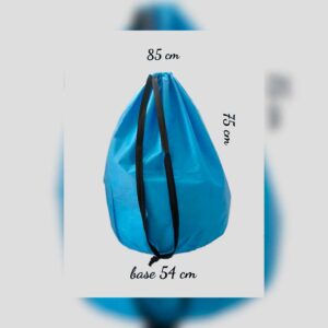 Bolsa Costal Azul Cordón Negro Spunbond