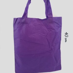 bolsa ecologica plana poco peso morada 100 pzs