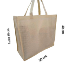 BOLSA XL BEIGE GRABADO AGUA